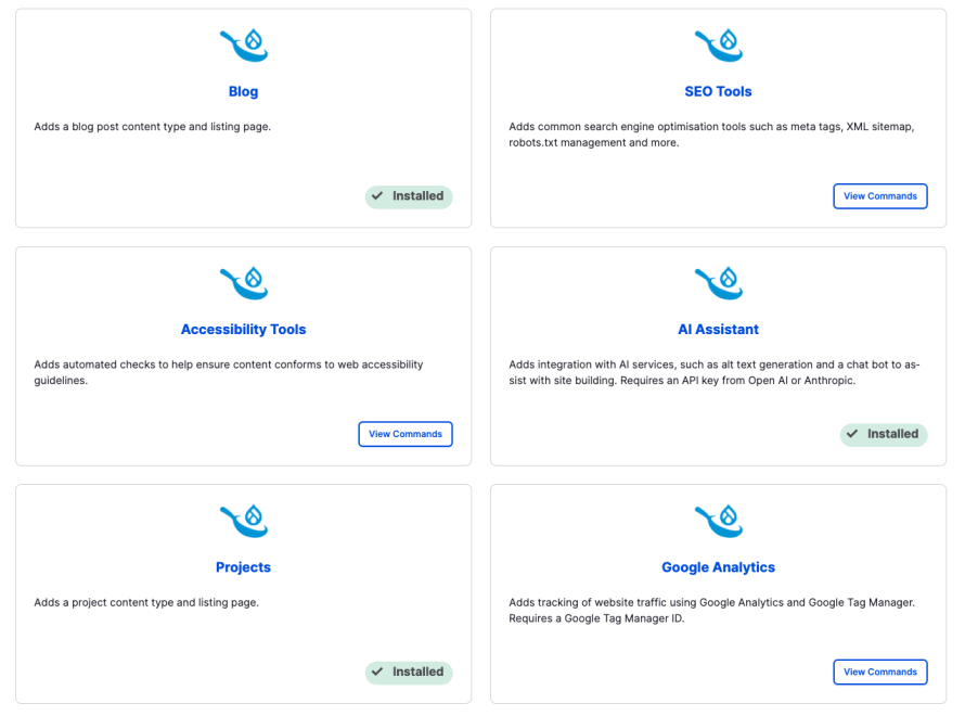 Drupal CMS Recipes